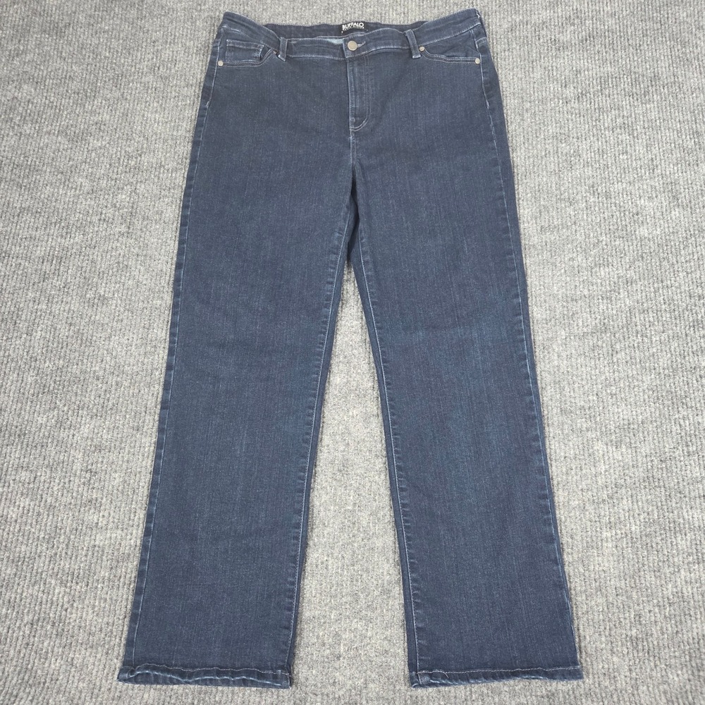 Buffalo David Bitton Womens Dark Wash Straight Leg Stretch Jeans Blue‎ 14/34